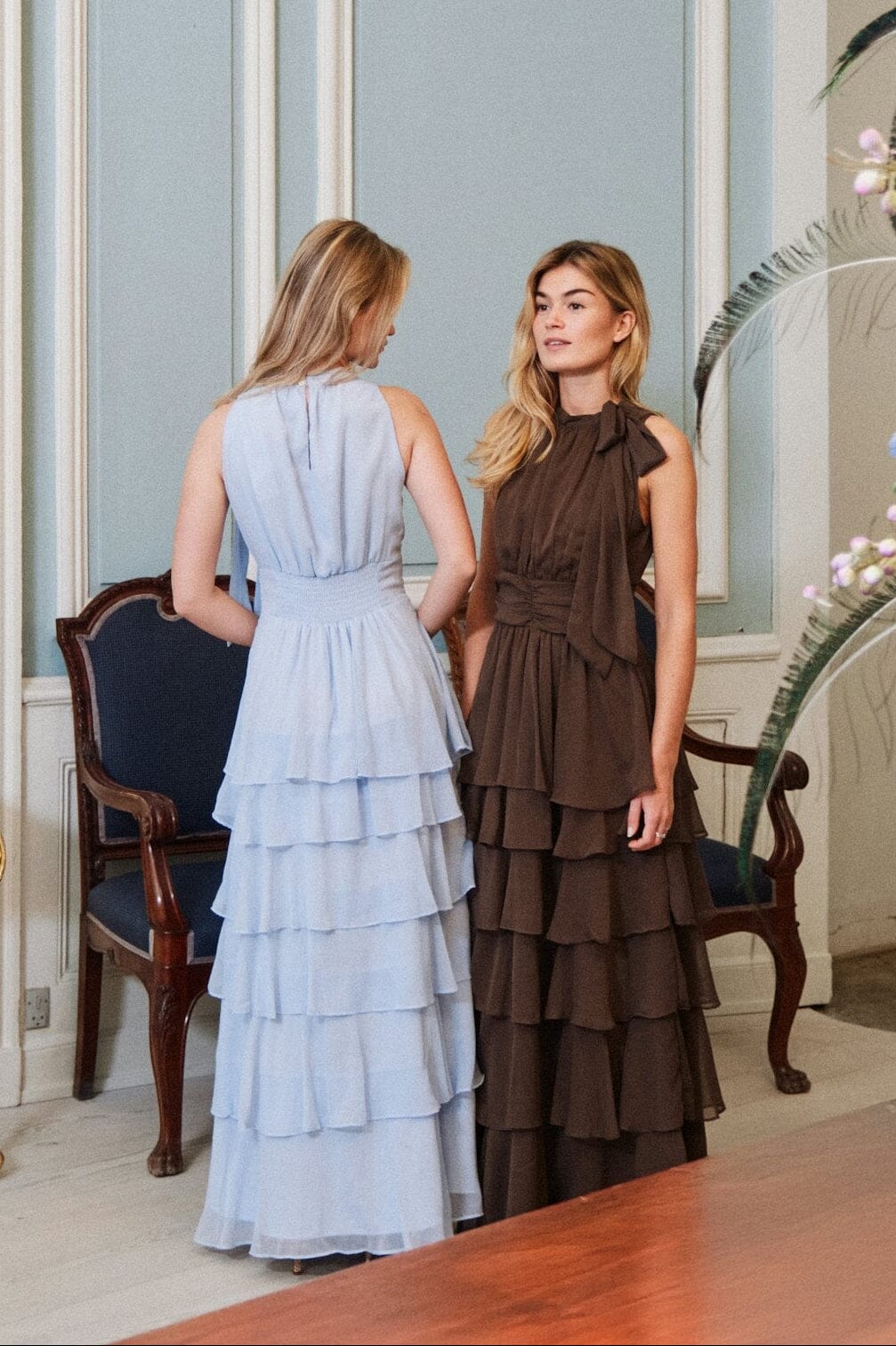 Neo Noir - Marli Solid Chiffon Dress 165640 - 306 - Dusty Brown Kjoler 