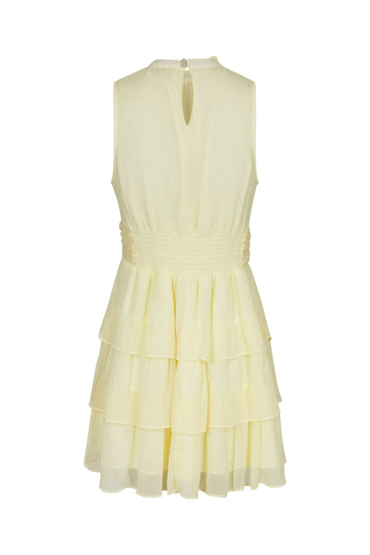 Neo Noir - May Solid Chiffon Dress 168430 - 191 - Light Yellow