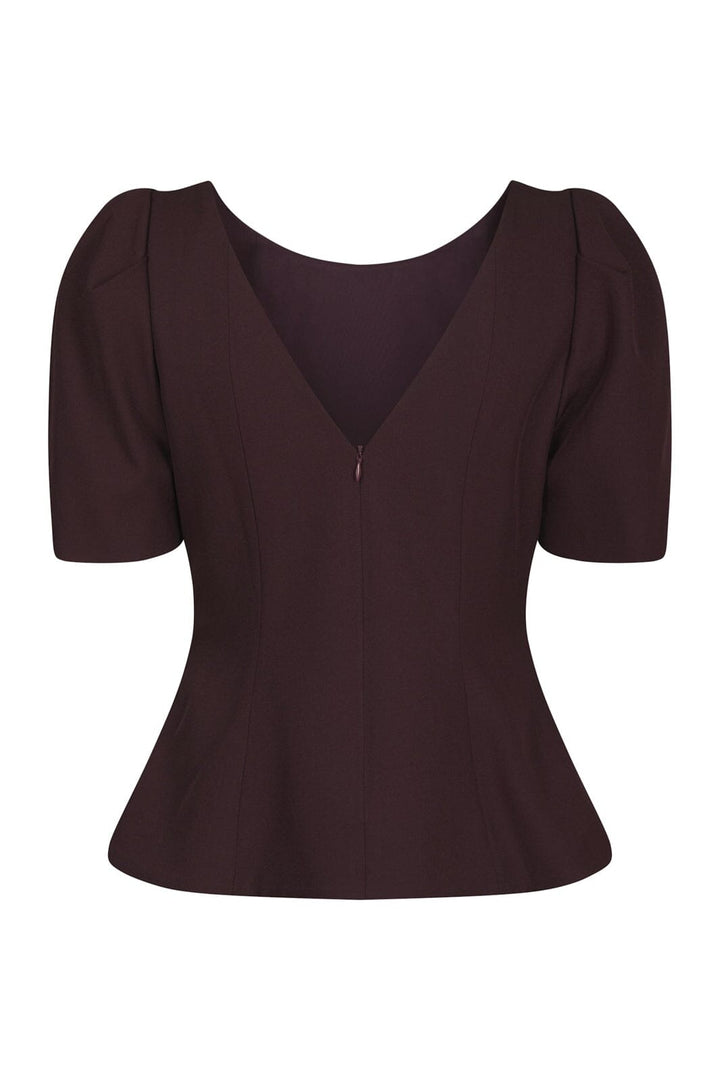 Neo Noir - Mellisana Structure Blouse 169872 - 345 - Chocolate Plum