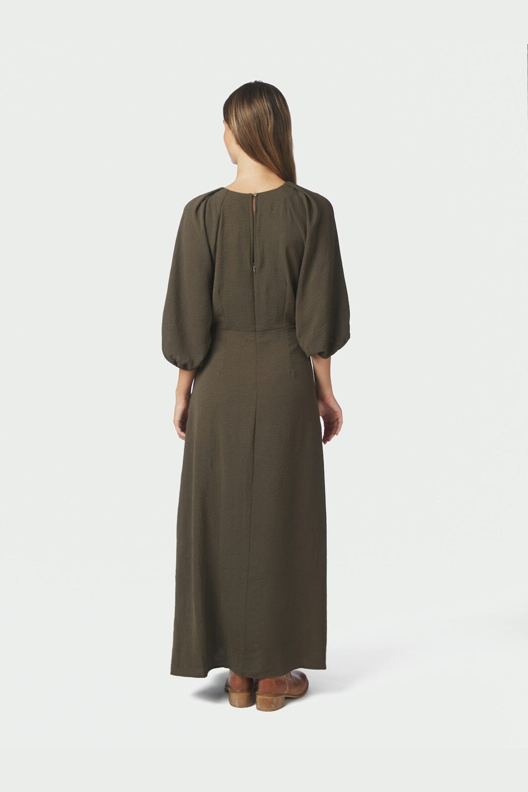 Neo Noir - Meriel Structure Solid Dress 170305 - 151 - Army