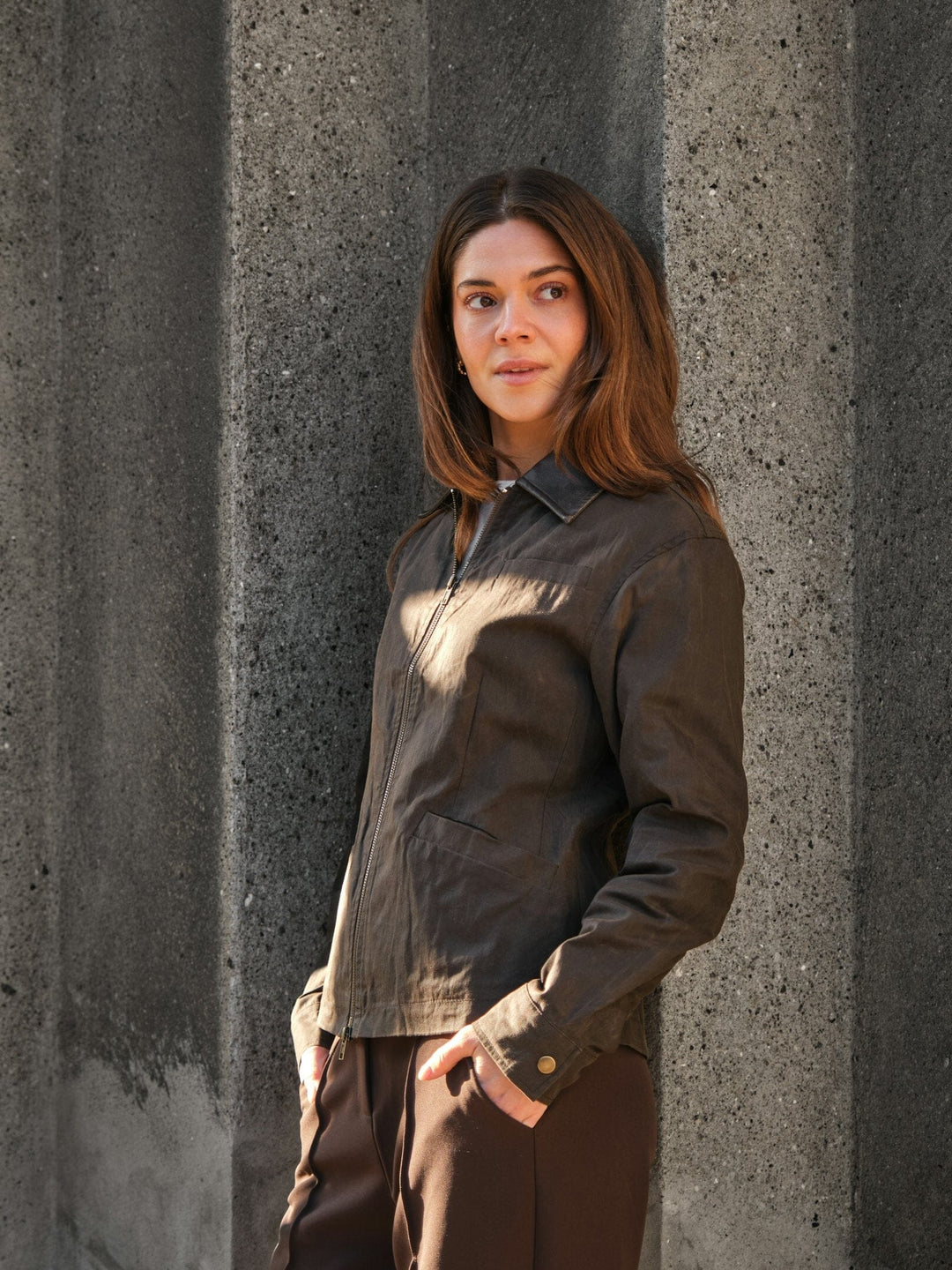 Neo Noir - Mexa Coated Jacket 166193 - 157 - Dusty Army Blazere 