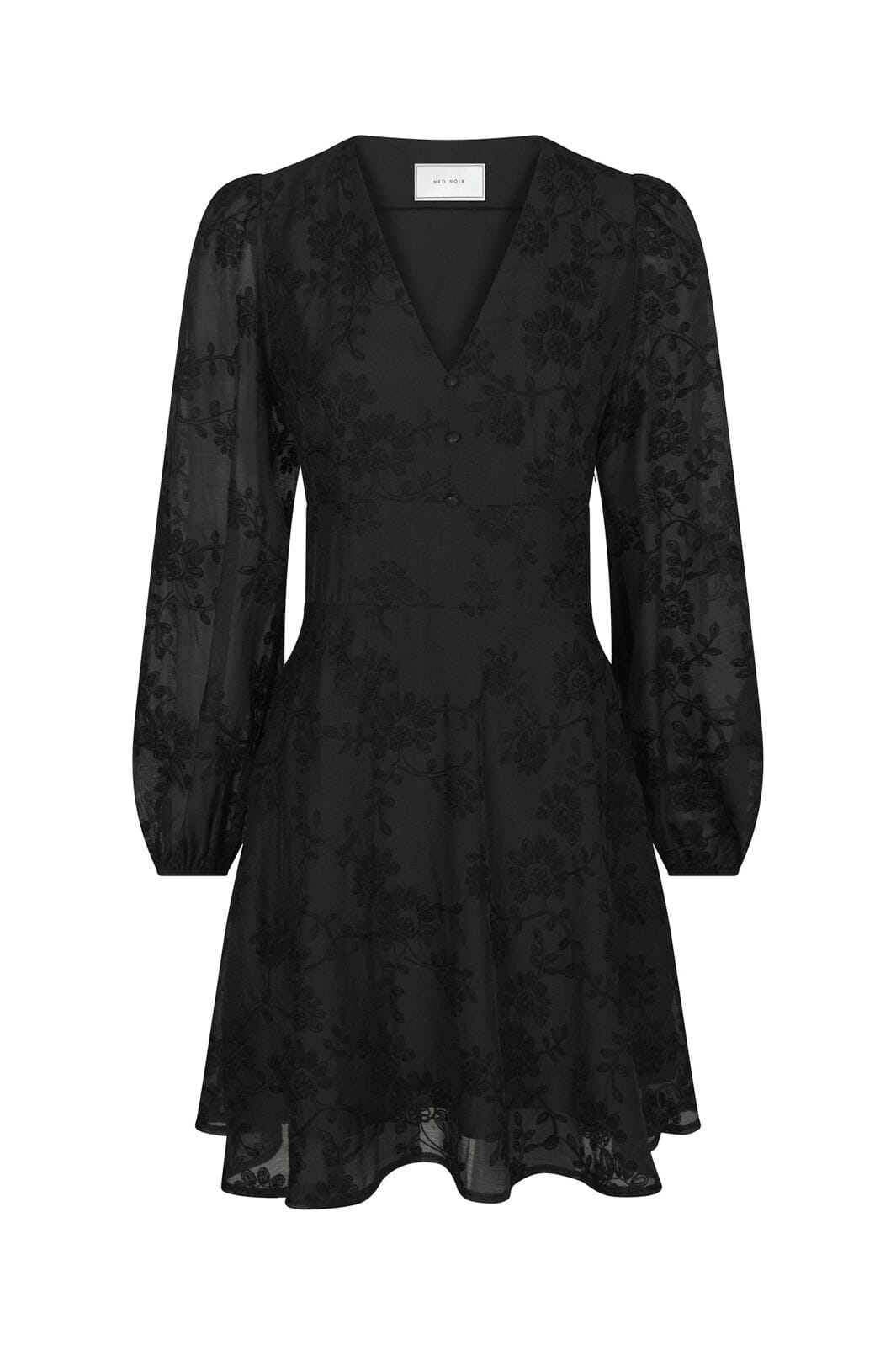 Neo Noir - Milly Embroidery Dress 170738 - 100 - Black