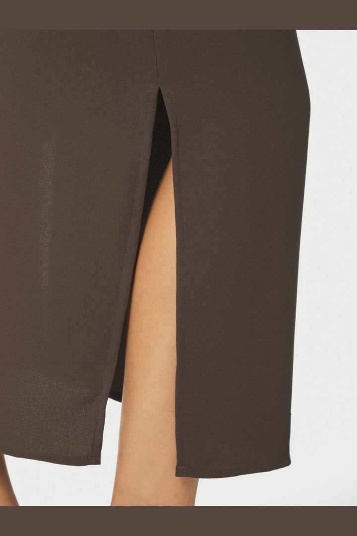 Neo Noir - Miloine Drape Dress 166132 - 676 - Dark Brown