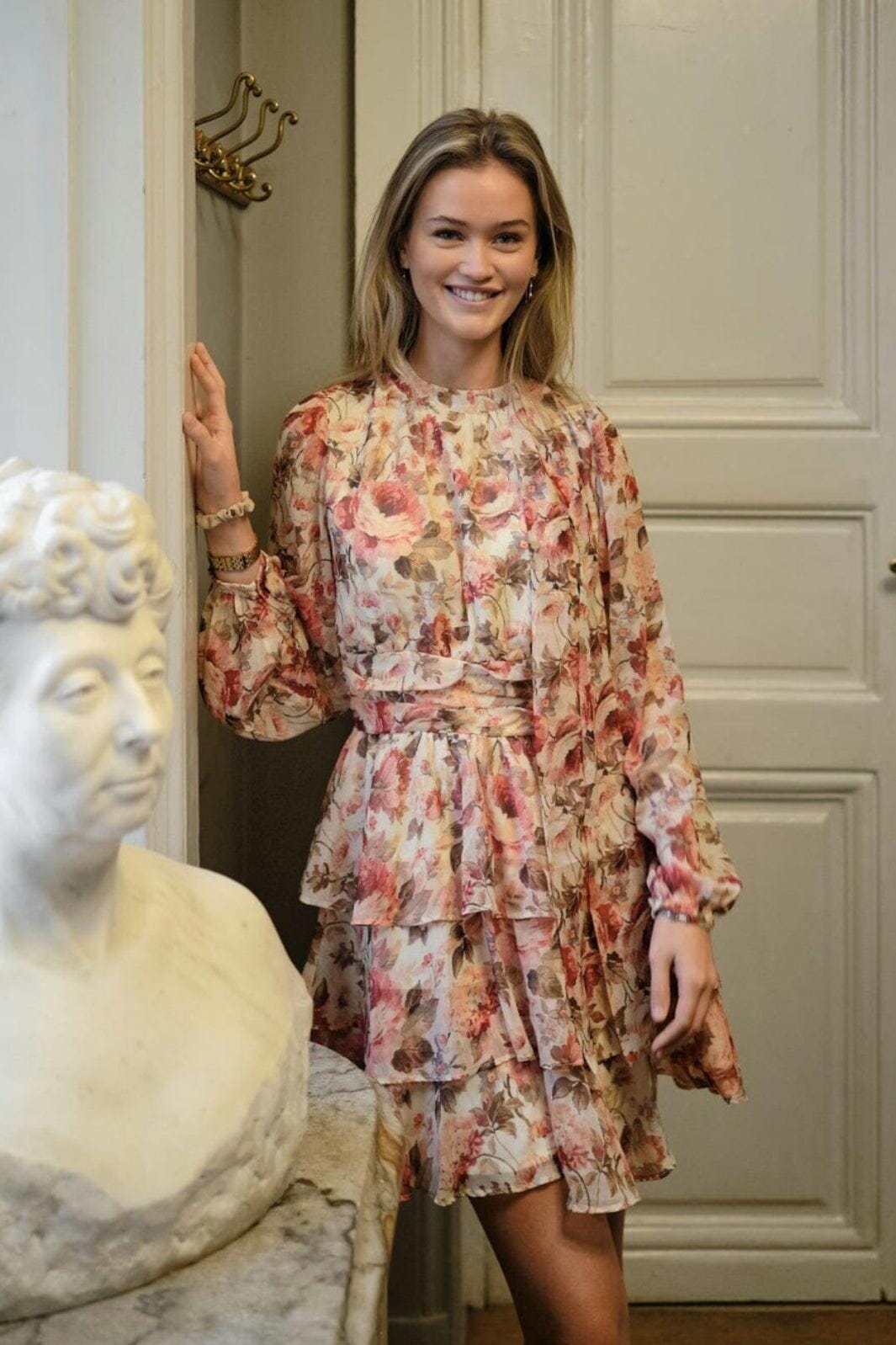 Neo Noir - Mio Vintage Flower Dress 168488 - 122 - Creme