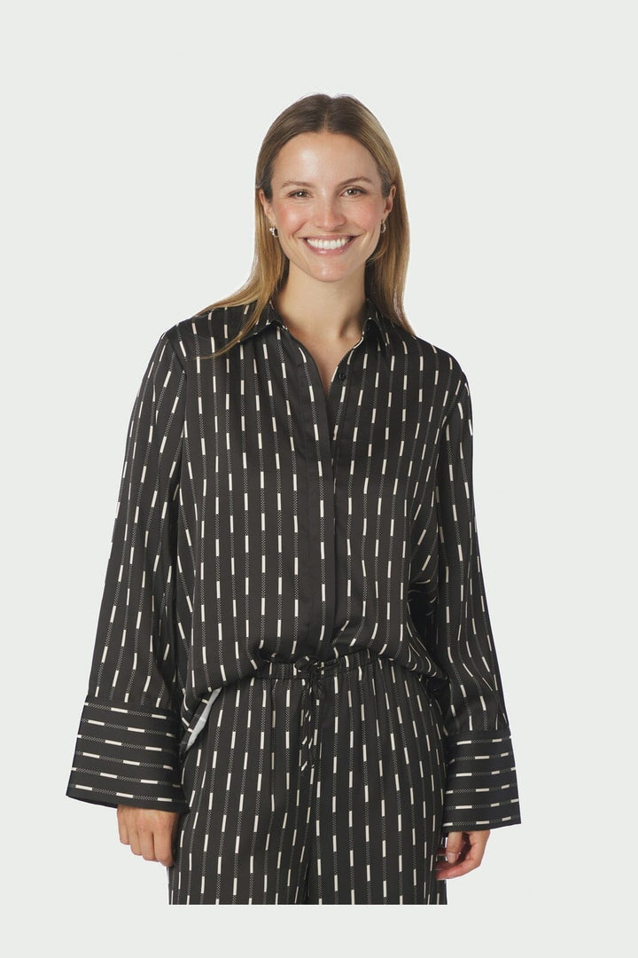 Neo Noir - Mistan Print Shirt 170711 - 676 - Dark Brown