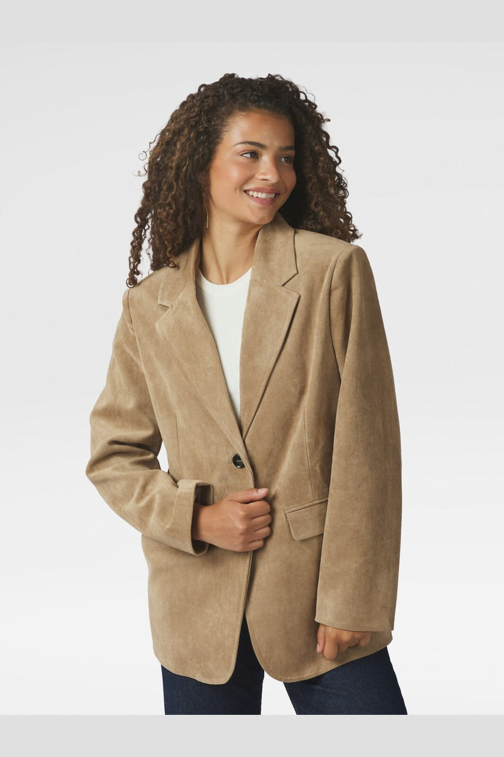 Neo Noir - Namy Imitated Suede Blazer 164548 - 213 - Sand