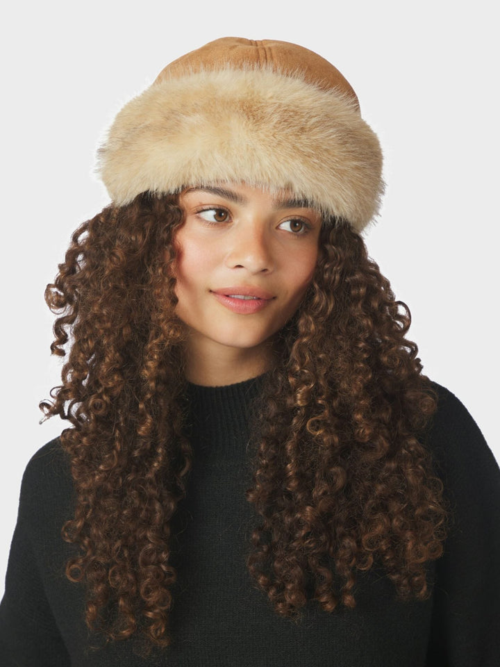 Neo Noir - Nappi Faux Fur Hat 169430 - 604 - Cognac Accessories 