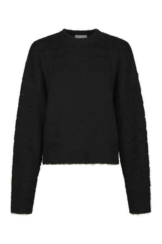 Neo Noir - Naulina Fluffy Knit Blouse 171276 - 100 - Black
