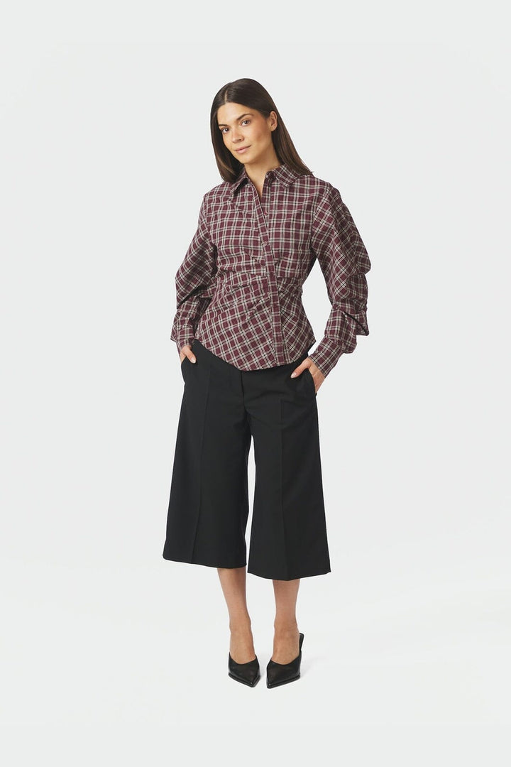 Neo Noir - Neoella Medium Check Shirt 168469 - 182 - Plum