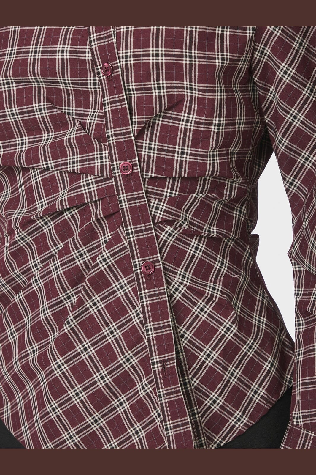 Neo Noir - Neoella Medium Check Shirt 168469 - 182 - Plum