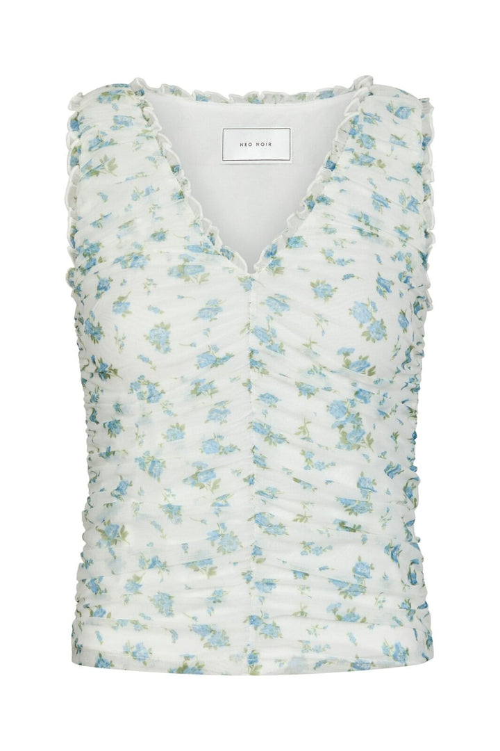 Neo Noir - Nicolla Mesh Botanical Top 165659 - 145 - Light Blue