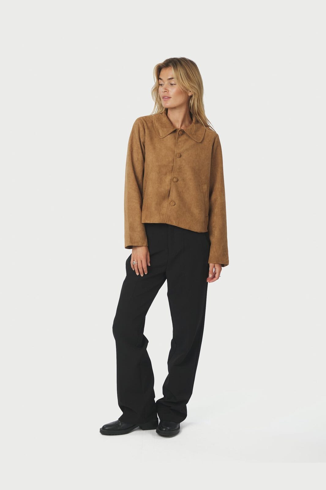 Neo Noir - Nilo Faux Suede Jacket 165954 - 604 - Cognac