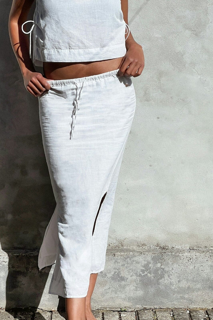 Neo Noir - Noa Linen Skirt 159936 - 120 - White