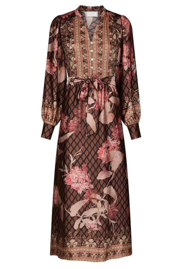 Neo Noir - Nova Botanical Border Dress 167258 - 100 - Black Kjoler 