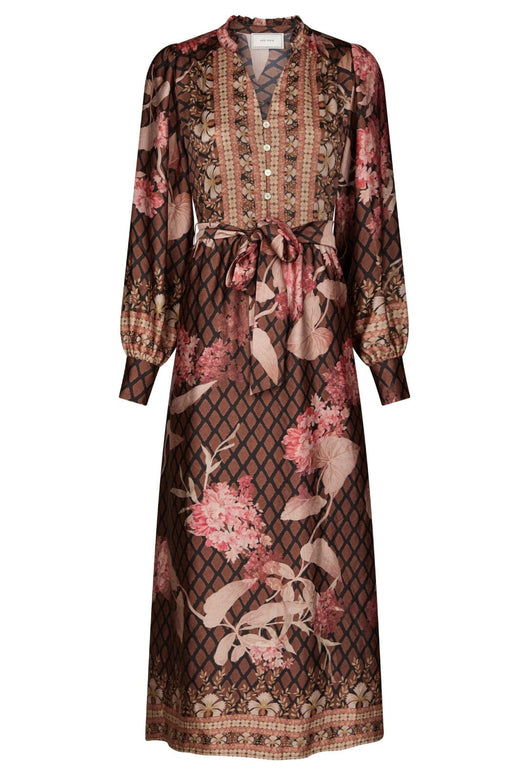 Neo Noir - Nova Botanical Border Dress 167258 - 100 - Black Kjoler 