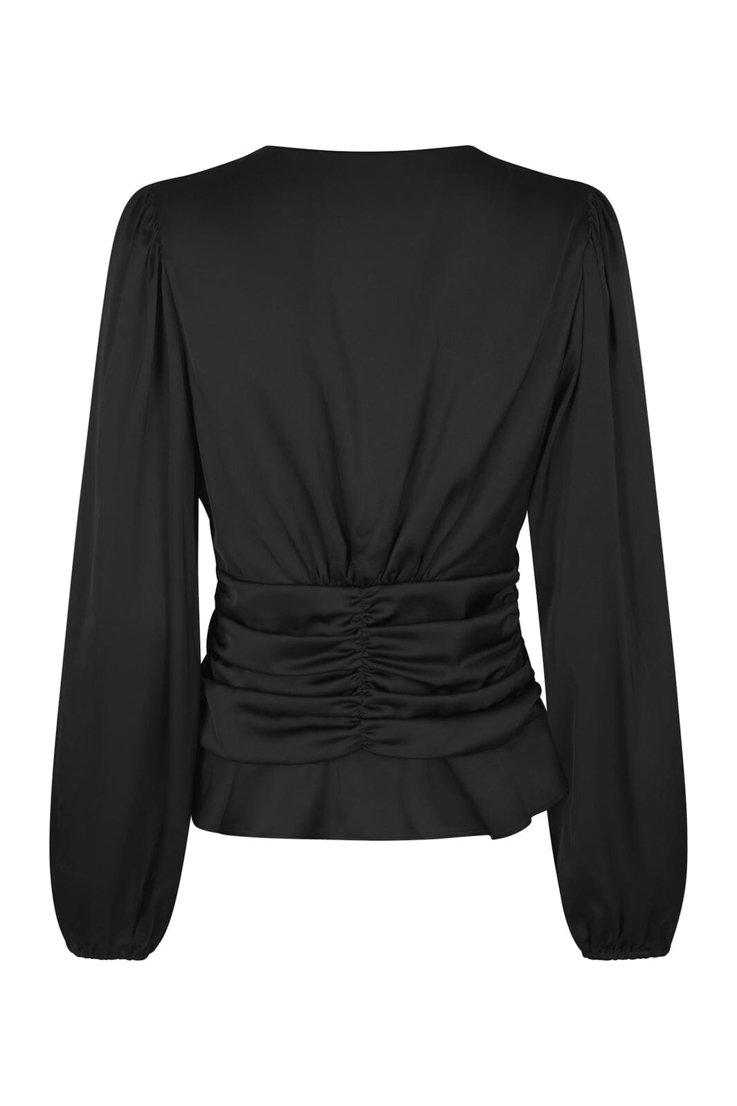 Neo Noir - Pascal Drapy Satin Blouse 171014 - 100 - Black