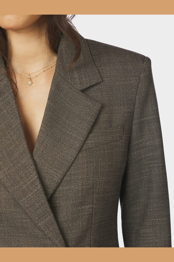 Neo Noir - Perine Structure Twill Blazer 169714 - 811 - Dark Taupe