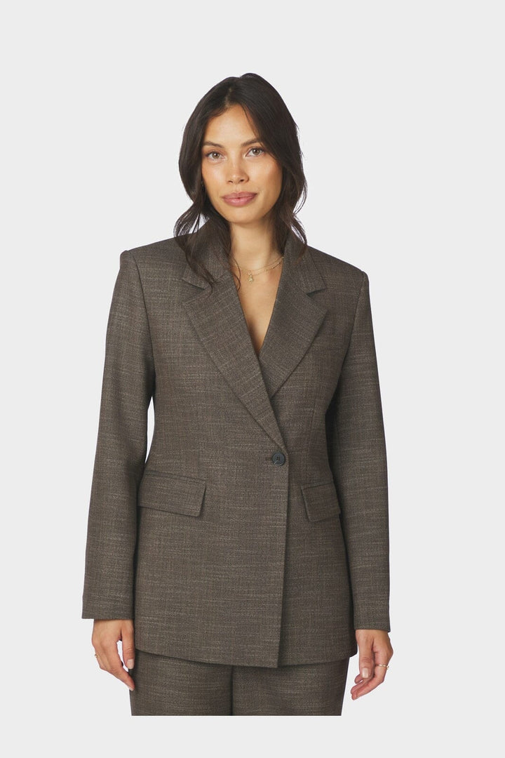 Neo Noir - Perine Structure Twill Blazer 169714 - 811 - Dark Taupe