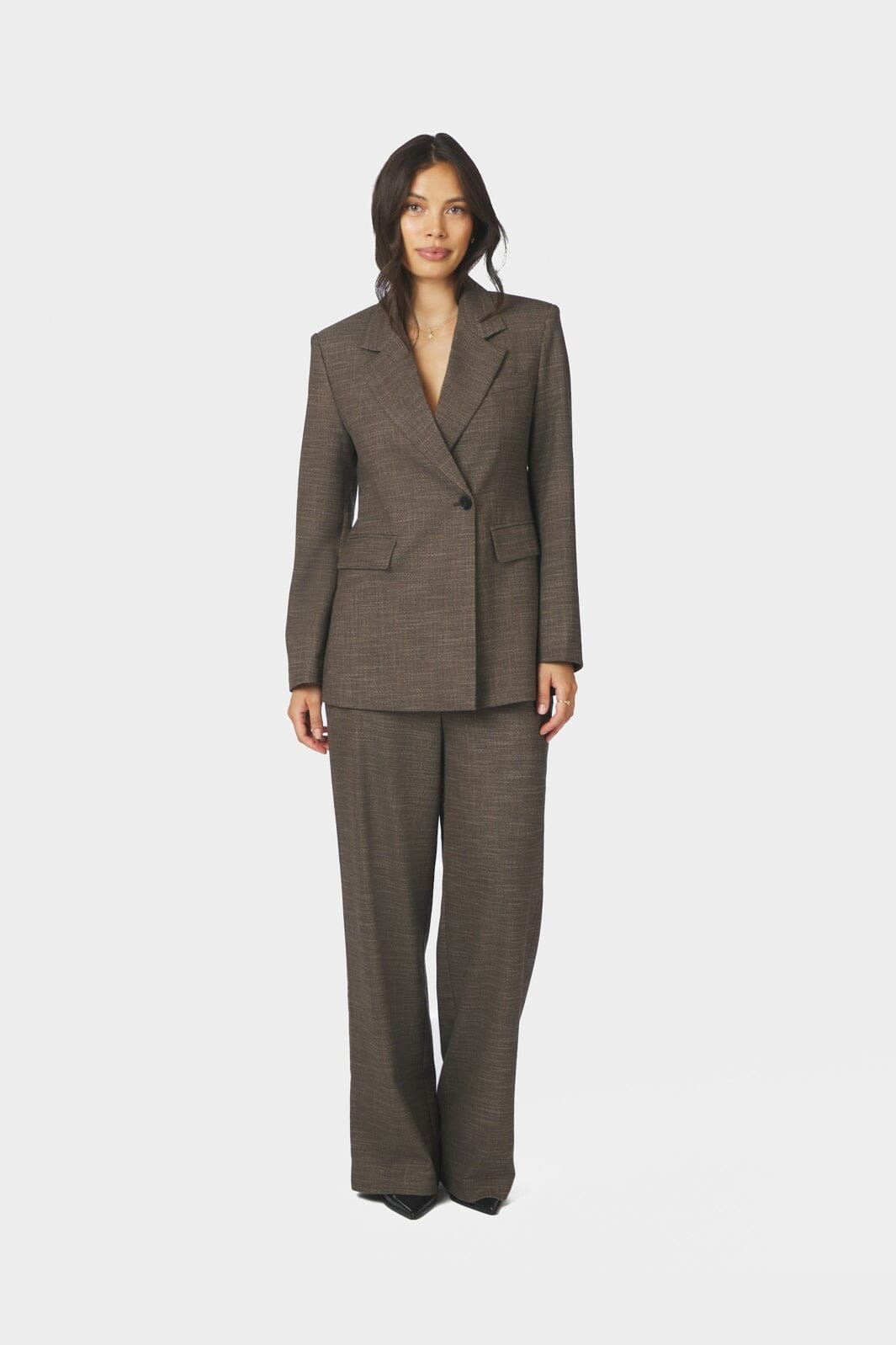 Neo Noir - Perine Structure Twill Blazer 169714 - 811 - Dark Taupe