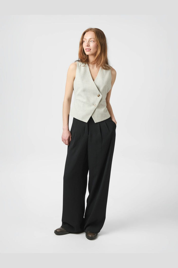 Neo Noir - Philippe Melange Waistcoat 165300 - 194 - Stone Melange