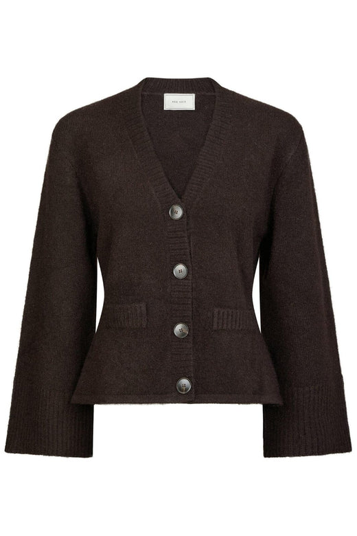 Neo Noir - Pixie Knit Cardigan 163069 - 676 - Dark Brown