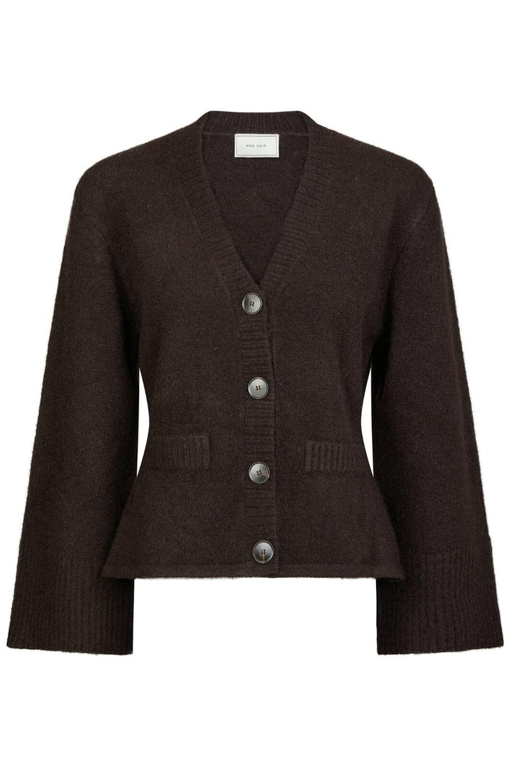 Neo Noir - Pixie Knit Cardigan 163069 - 676 - Dark Brown