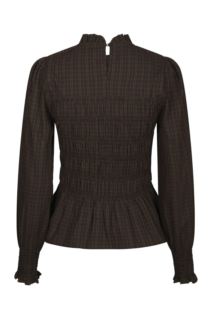 Neo Noir - Possa Big Check Blouse 170764 - 980 - Brown Check
