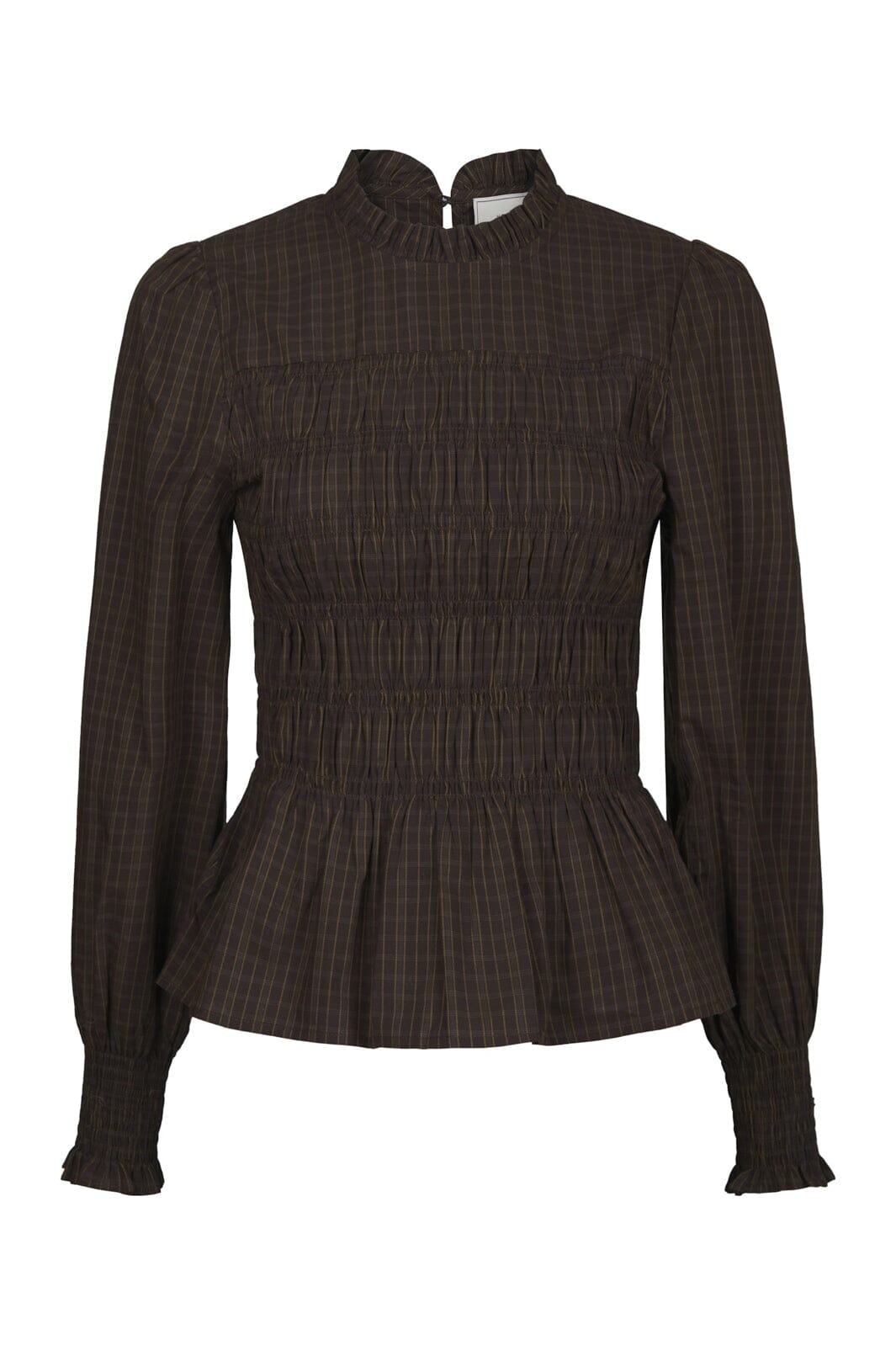 Neo Noir - Possa Big Check Blouse 170764 - 980 - Brown Check