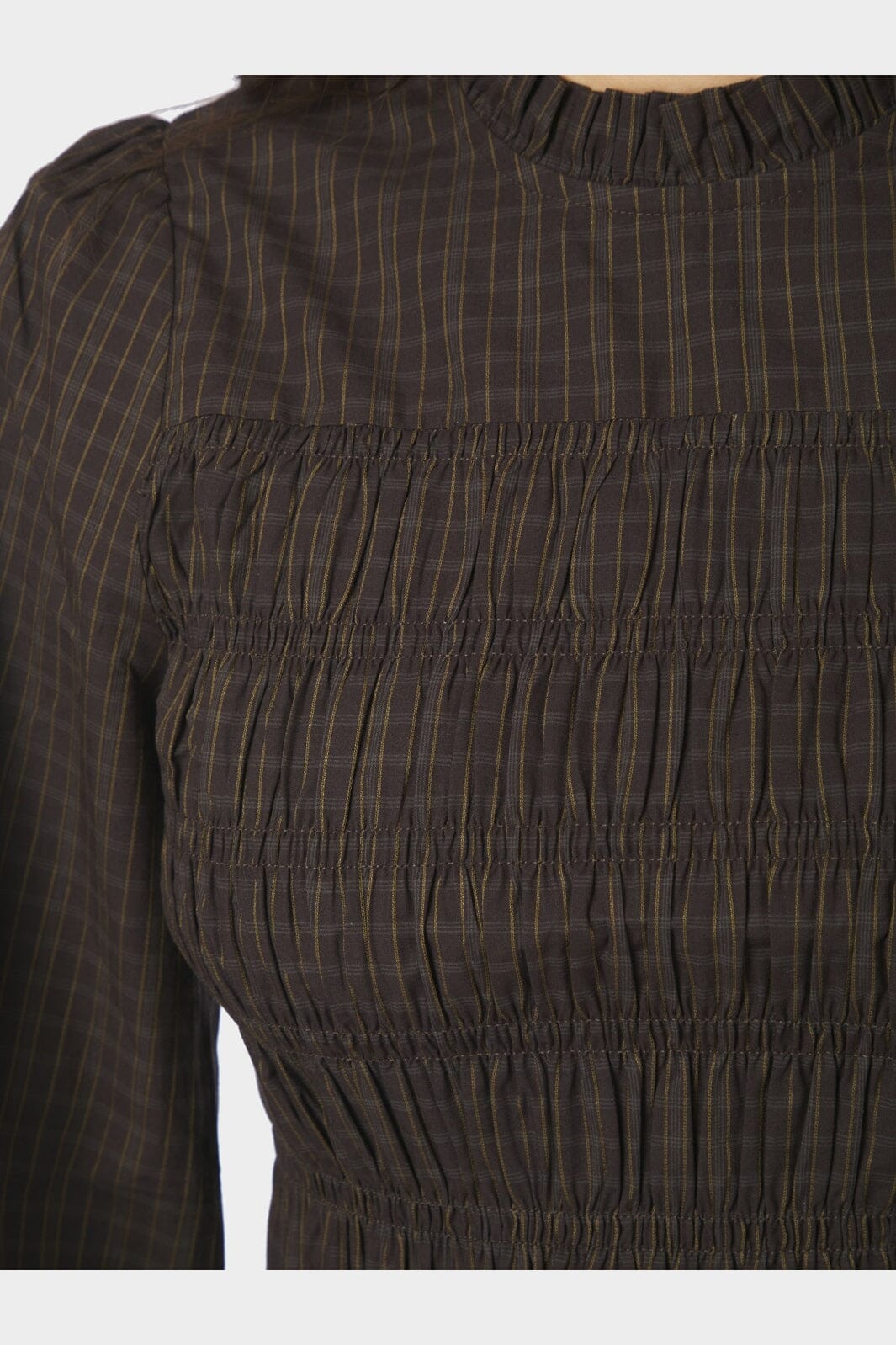 Neo Noir - Possa Big Check Blouse 170764 - 980 - Brown Check