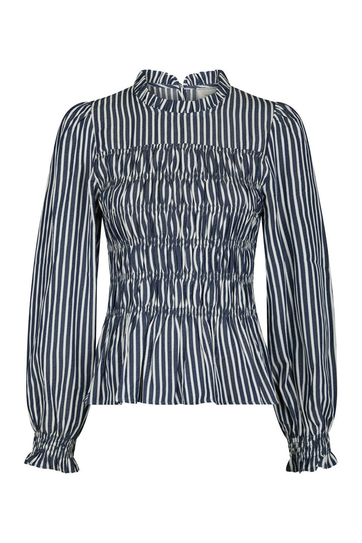 Neo Noir - Possa Big Stripe Blouse 168022 - 141 - Navy