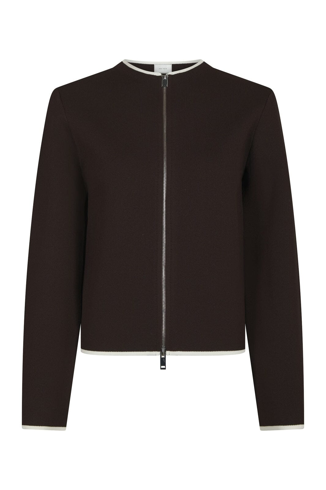 Neo Noir - Quiana Two-Way Zip Knit 170511 - 676 - Dark Brown