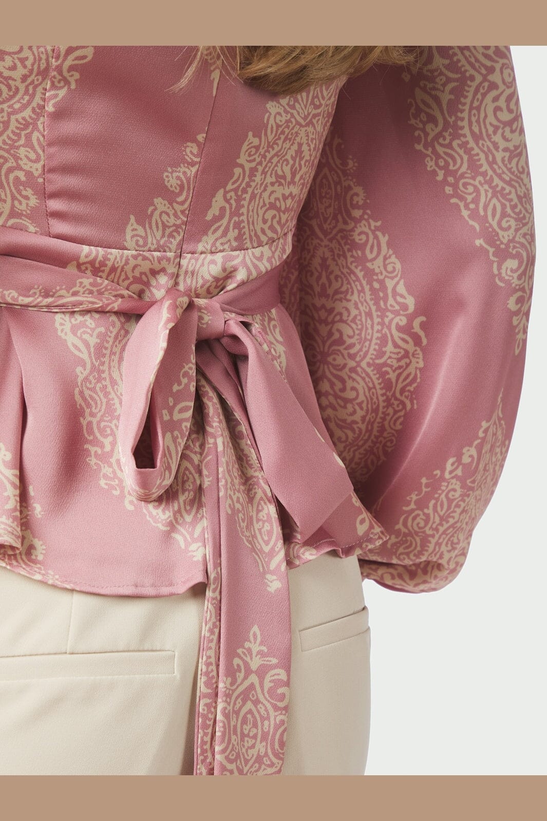 Neo Noir - Rista Paisley Drop Blouse 166208 - 823 - Evening Rose