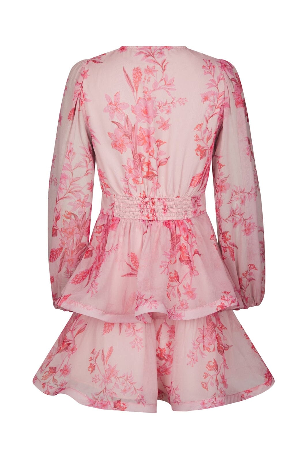 Neo Noir - Rivana Print Chiffon Dress 168848 - 170 - Pink