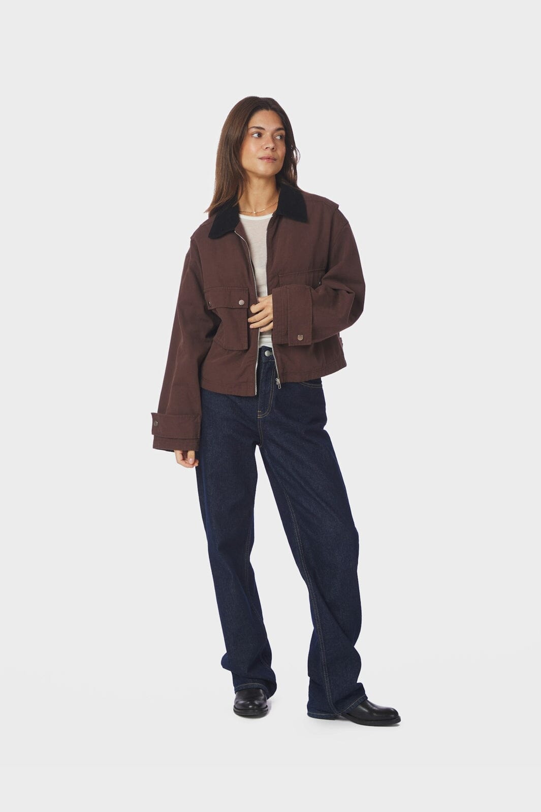 Neo Noir - Rivera Canvas Boxy Jacket 164402 - 210 - Brown