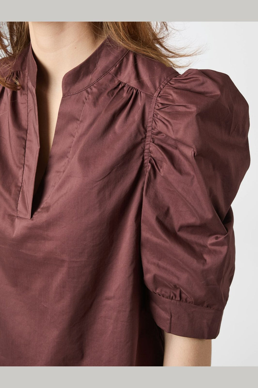 Neo Noir - Roella Poplin Blouse 164283 - 174 - Burgundy