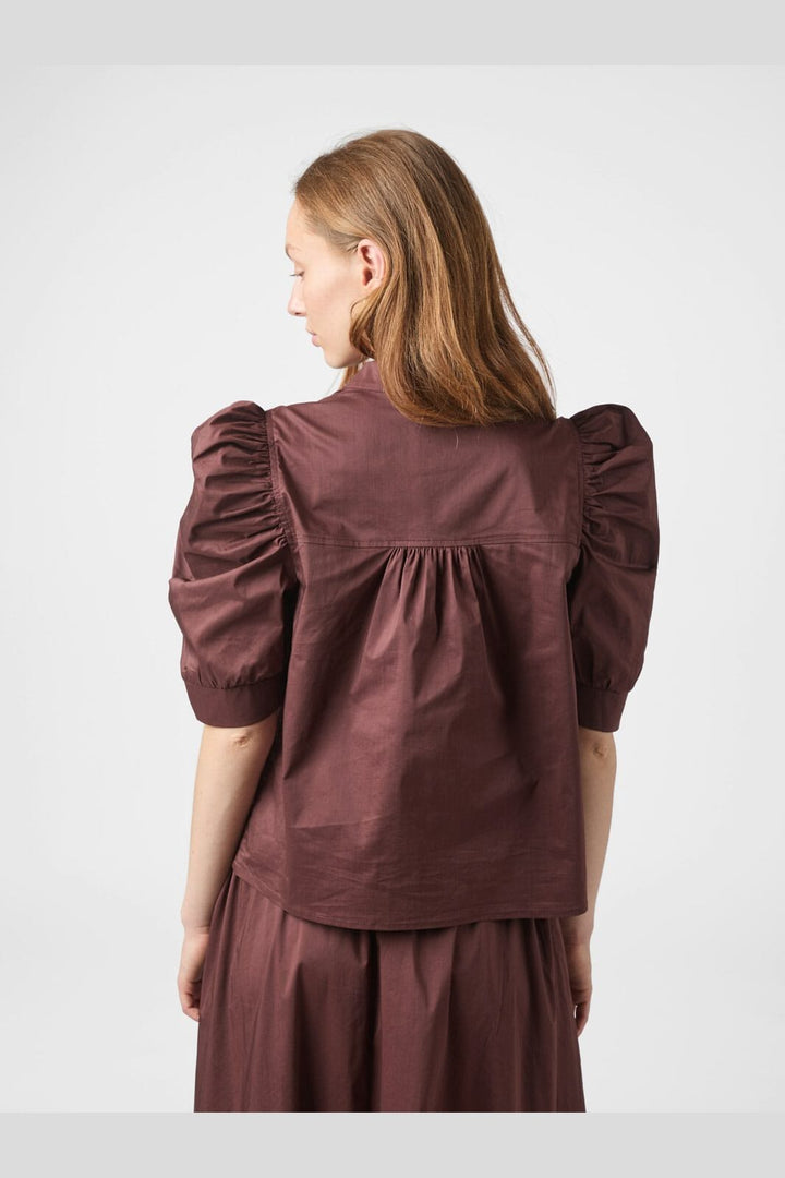 Neo Noir - Roella Poplin Blouse 164283 - 174 - Burgundy