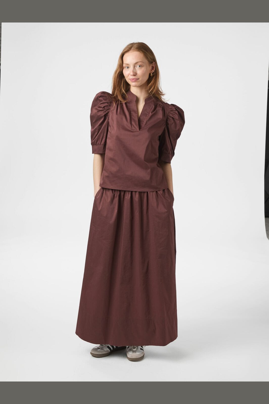 Neo Noir - Roella Poplin Blouse 164283 - 174 - Burgundy