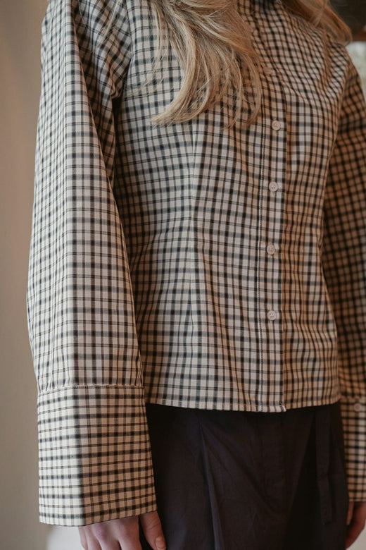 Neo Noir - Rosa Checked Shirt 167289 - 123 - Beige Skjorter 