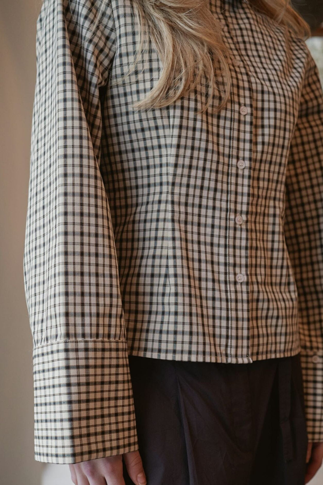 Neo Noir - Rosa Checked Shirt 167289 - 123 - Beige Skjorter 