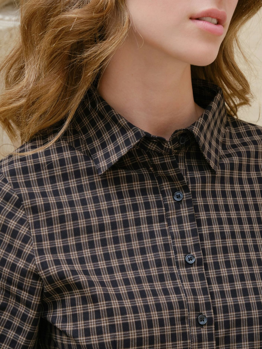 Neo Noir - Rosa Mini Check Shirt 167089 - 100 - Black Skjorter 
