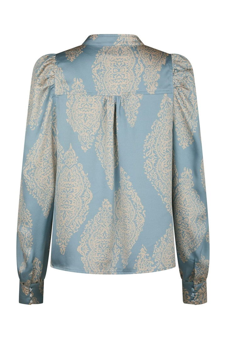 Neo Noir - Rosslyn Paisley Drop Blouse 163976 - 142 - Dusty Blue