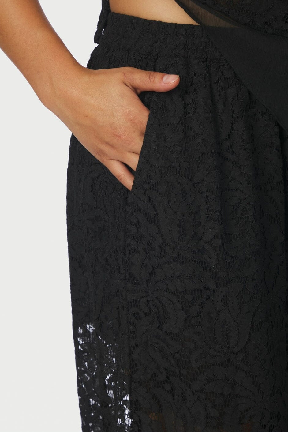 Neo Noir - Roxane Lace Balloon Pants 171670 - 100 - Black