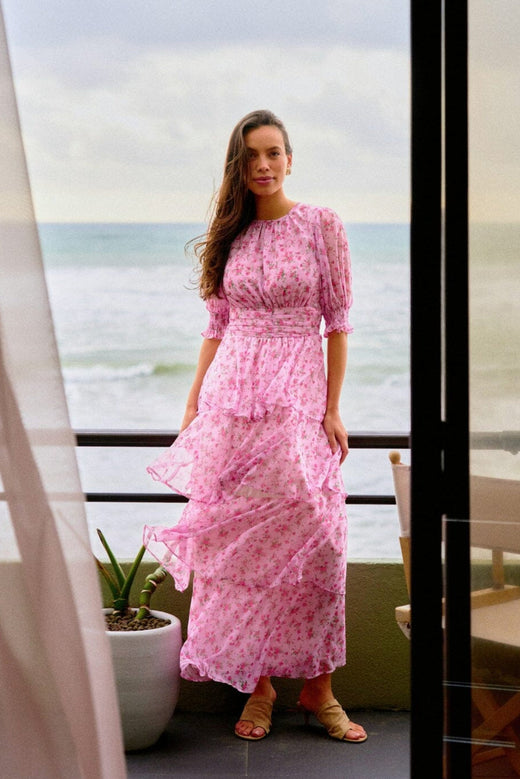 Neo Noir - Sable Meadow Printed Dress 167707 - 754 - Light Pink