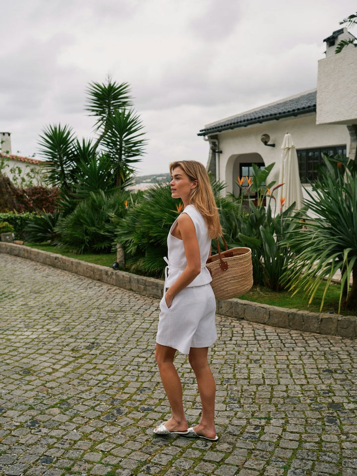 Neo Noir - Samara Ramie Waistcoat 165105 - 121 - Off White Veste 