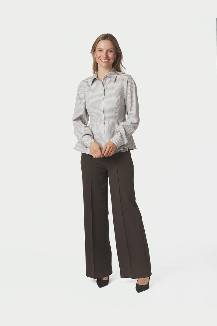 Neo Noir - Samira Stripe Shirt 169891 - 979 - Taupe Stripe