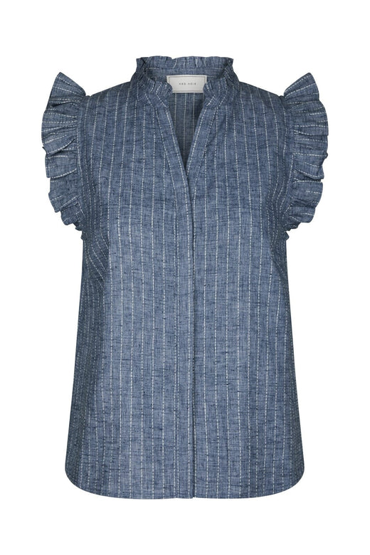 Neo Noir - Siona Emb Stripe Top 168373 - 140 - Blue