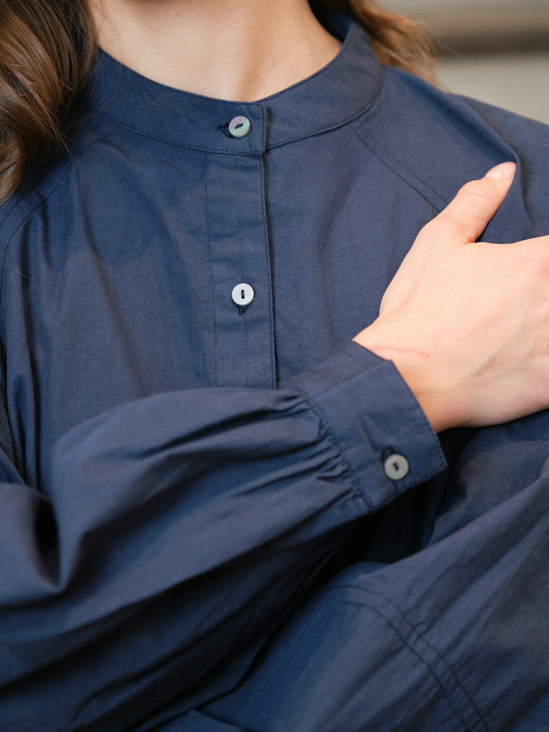 Neo Noir - Solane C Poplin Shirt 168066 - 141 - Navy Skjorter 