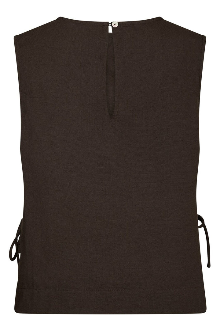 Neo Noir - Svetlana Linen Top 159947 - 676 - Dark Brown