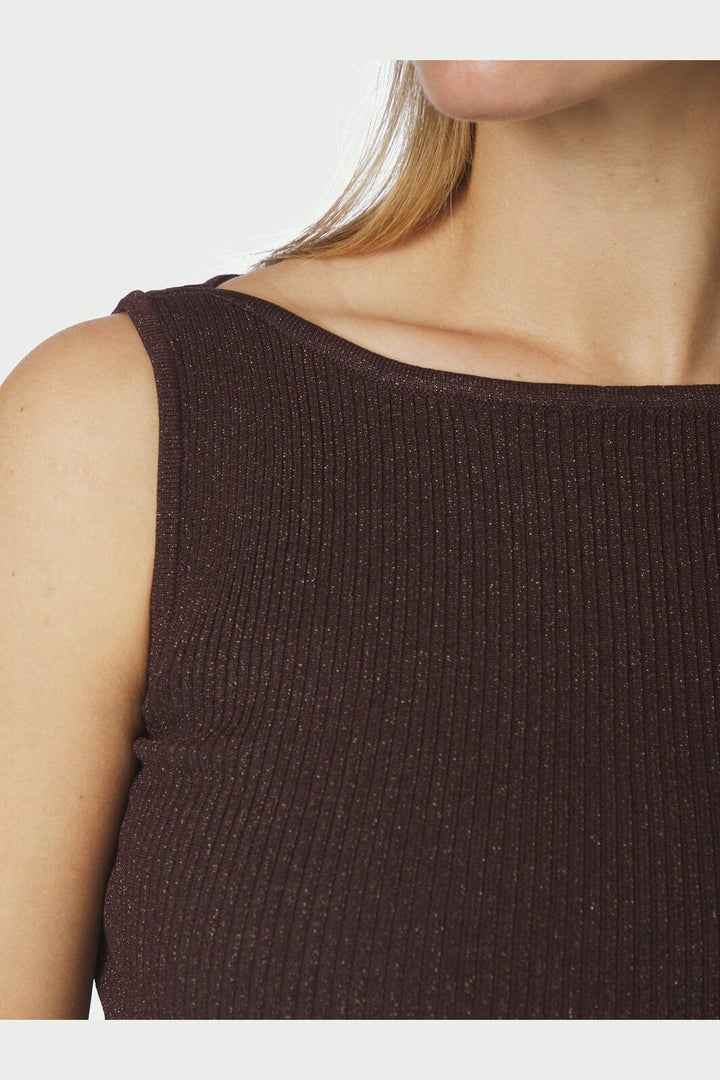 Neo Noir - Talia Glitter Knit Top 161298 - 174 - Burgundy