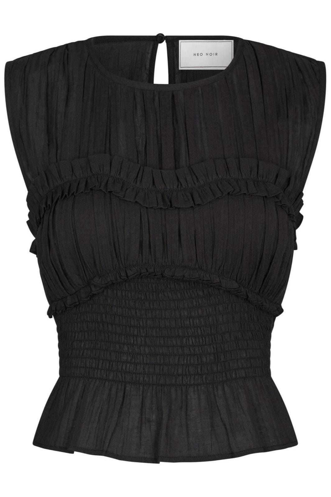 Forudbestilling - Neo Noir - Tiril S Voile Top 166128 - 676 - Dark Brown Toppe 